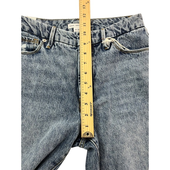 Good American Womens Size 4 Good Classic High-Rise Distressed Jeans NEW 27"x27" - Picture 16 of 16